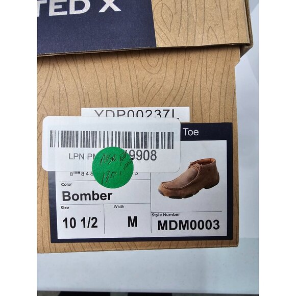 Twisted X Mens Driving Mocs D Toe Brown Suede Leather Size 10.5 - Picture 6 of 6